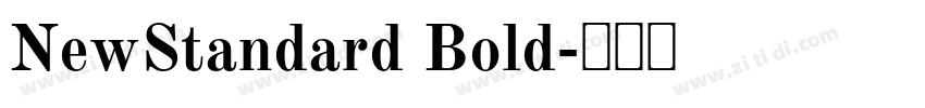 NewStandard Bold字体转换